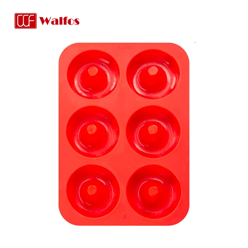 

WALFOS 6Hole Silicone Baking Pan for Pastry Donuts Silicon Form Doughnut Mould DIY Cake Chocolate Bagels Dessert Bakery Tools