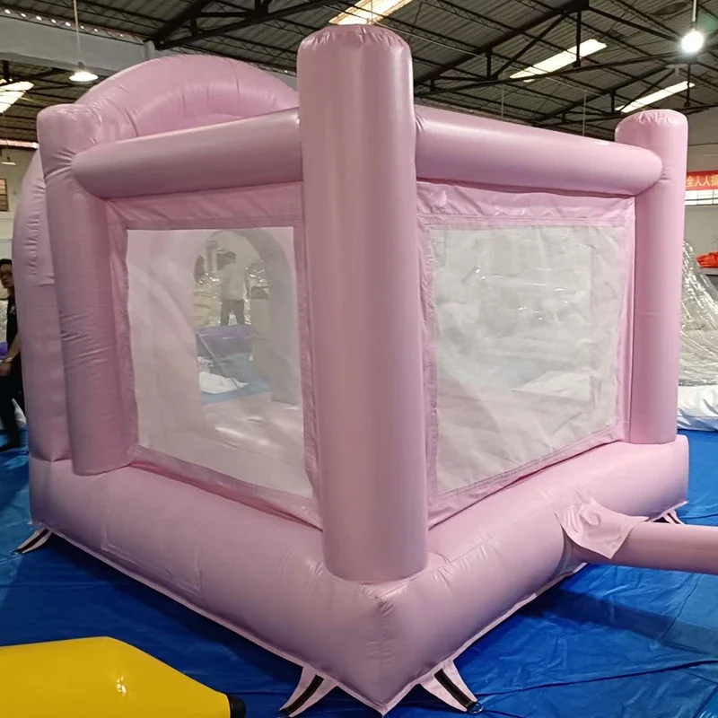 Inflatable rainbow Bounce House Jumping House with Slide, Kids Party Theme jumper Castle Durable for Kids Holiday Backyar