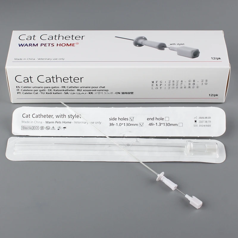 Cat Urinary Catheter with Stylet 3Fr 4Fr Veterinary Consumables