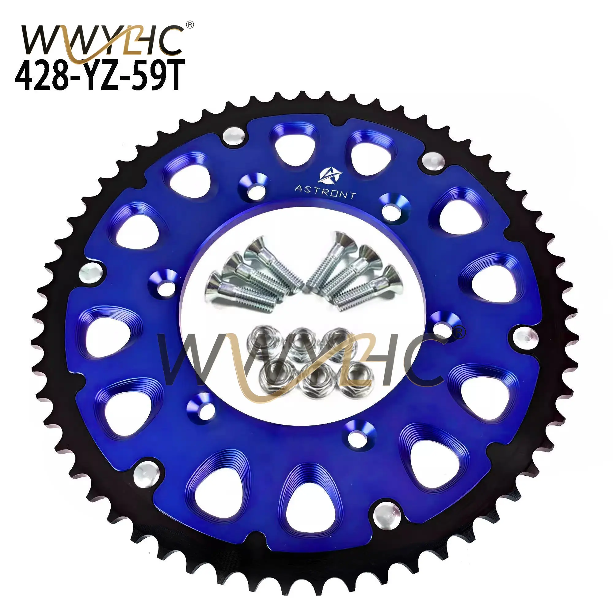 Off-road Motorcycle Modified Chain Plate Accessories Are Suitable for WR155 Ladle Aluminum Alloy 428 Tooth Plate Chain Plate