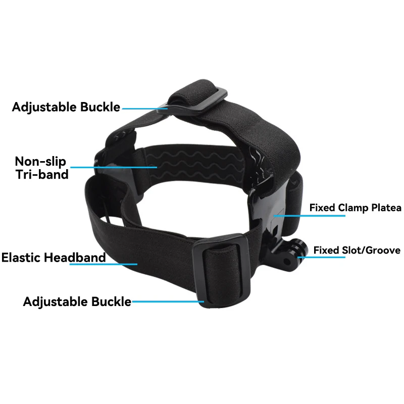 Head Strap Mount For GoPro Hero 13 12 11 10 9 8 7 Insta 360 X5 X4 X3 GO 3 3S DJI Osmo Action 3 4 5 Pro Cameras Accessory ﻿ image 2