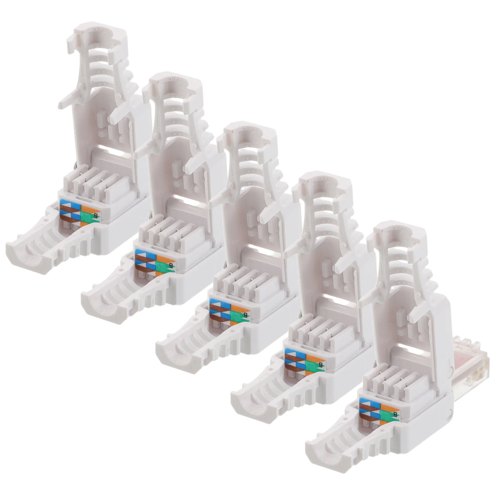

5Pcs Cat6 Ethernet Cable Plug Pass Through Rj45 Modular Unshielded Network Cable Connectors for Home Office Wiring Internet