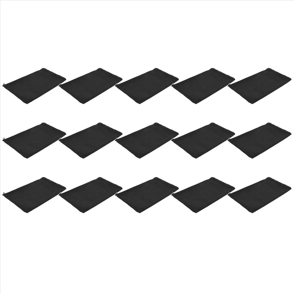 ABAN 15 Pcs Black Blank Canvas Bag 8.3X4.7in Stationery Storage Zipper Bag Diy Graffiti Pencil Case Diy Gift Bag