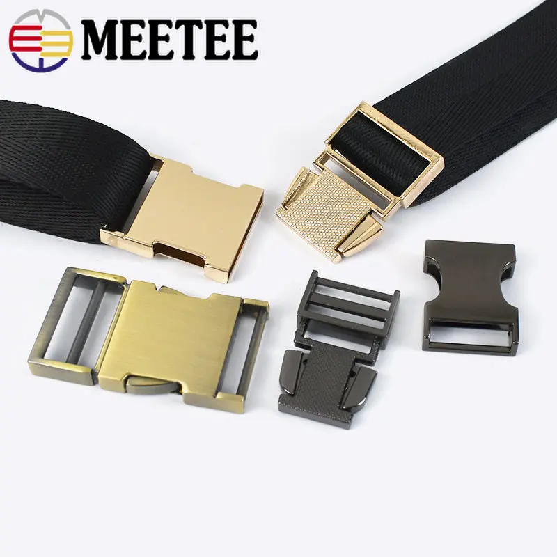 2/4Pcs 14-38mm Metal Quick Release Buckles for Webbing Backpack Bags Safety Belt Hooks Clasp Side Clip Buckle DIY Accessories