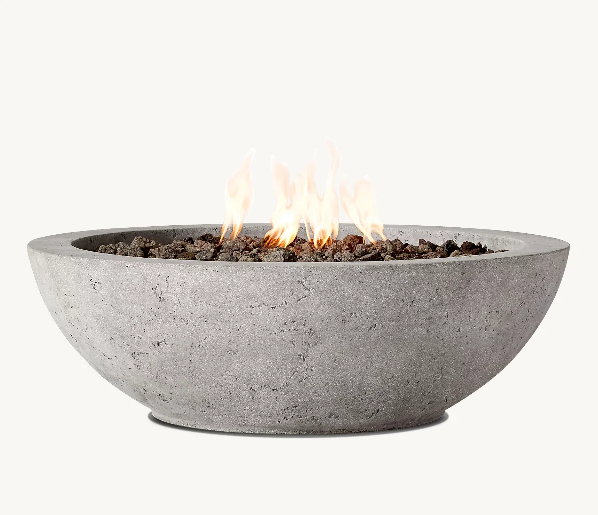 IXTAPA Round Fire Table Outdoor Patio Set Outdoor Reinforced Concrete Fire Pit Plinth BBQ Essentials Home  Marble Table