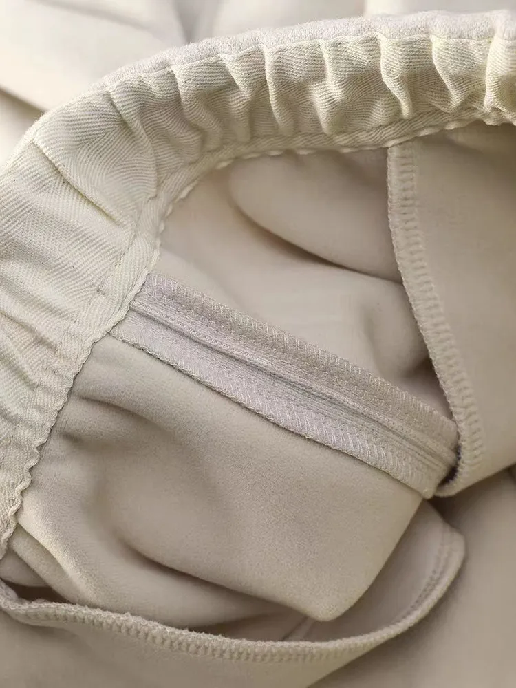 Pantaloni a Gamba Larga Thiened Fce da Donna, Comodi Pantaloni Invernali Larghi con Coulisse, Pantaloni Lunghi Casual Dritti