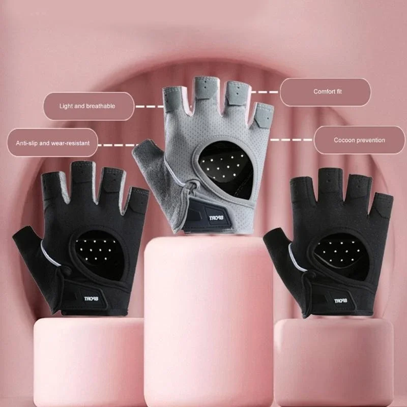 

Nonslip Breathable Sports Glove Wear Resistance Short Training Glove Half Finger Fitness Glove for Women and Man 69HD