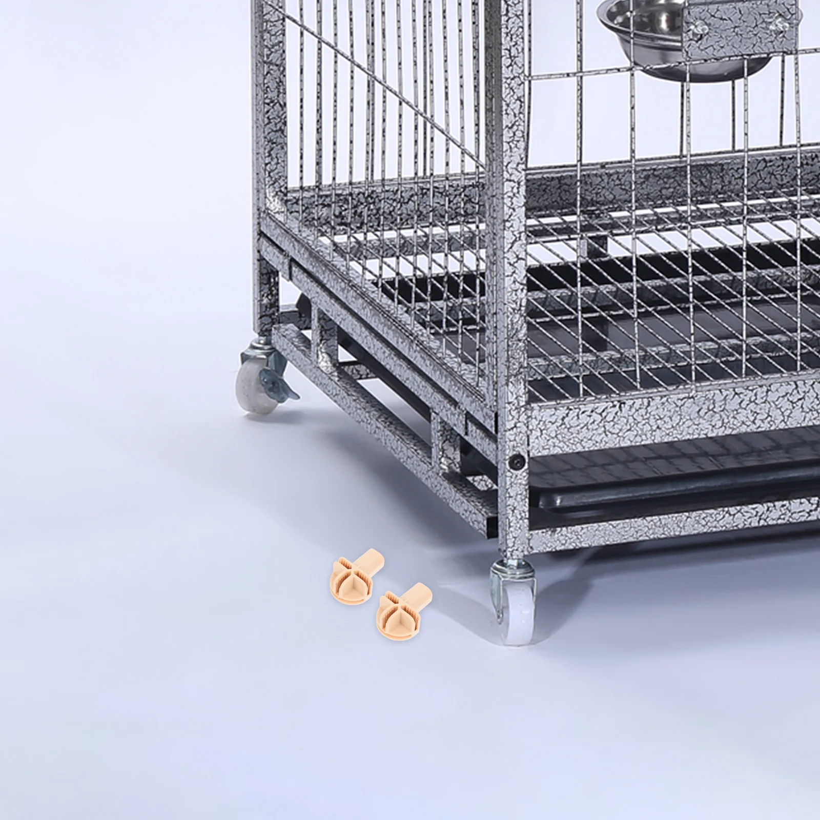 

10Pcs Cat Cage Casters Wheels and Plastic Connectors Durable Replacement for Wardrobe Storage Cage Wire Cube Units
