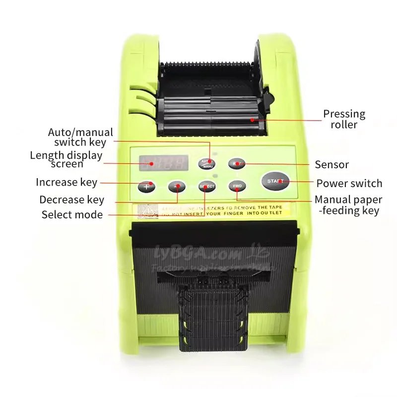 ZCUT-10 Automatic Folding Tape Dispenser Electric Tape Cutting Machine Desktop Automatic Packing Tape Cutter