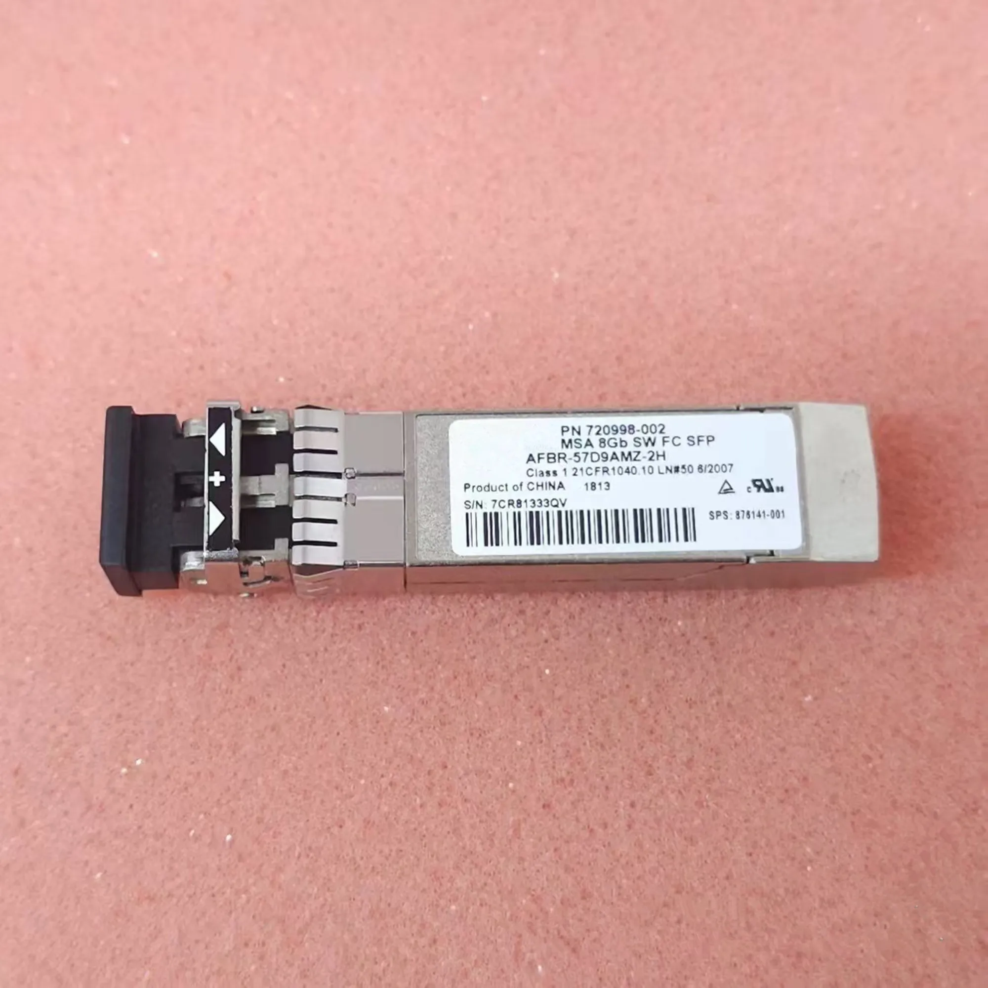 

MSA 8G Optical Module 720998-002 876141-001 MSA 8GB SW FC SFP AFBR-57D9AMZ-2H 8GB Storage Fiber Transceiver Sfp