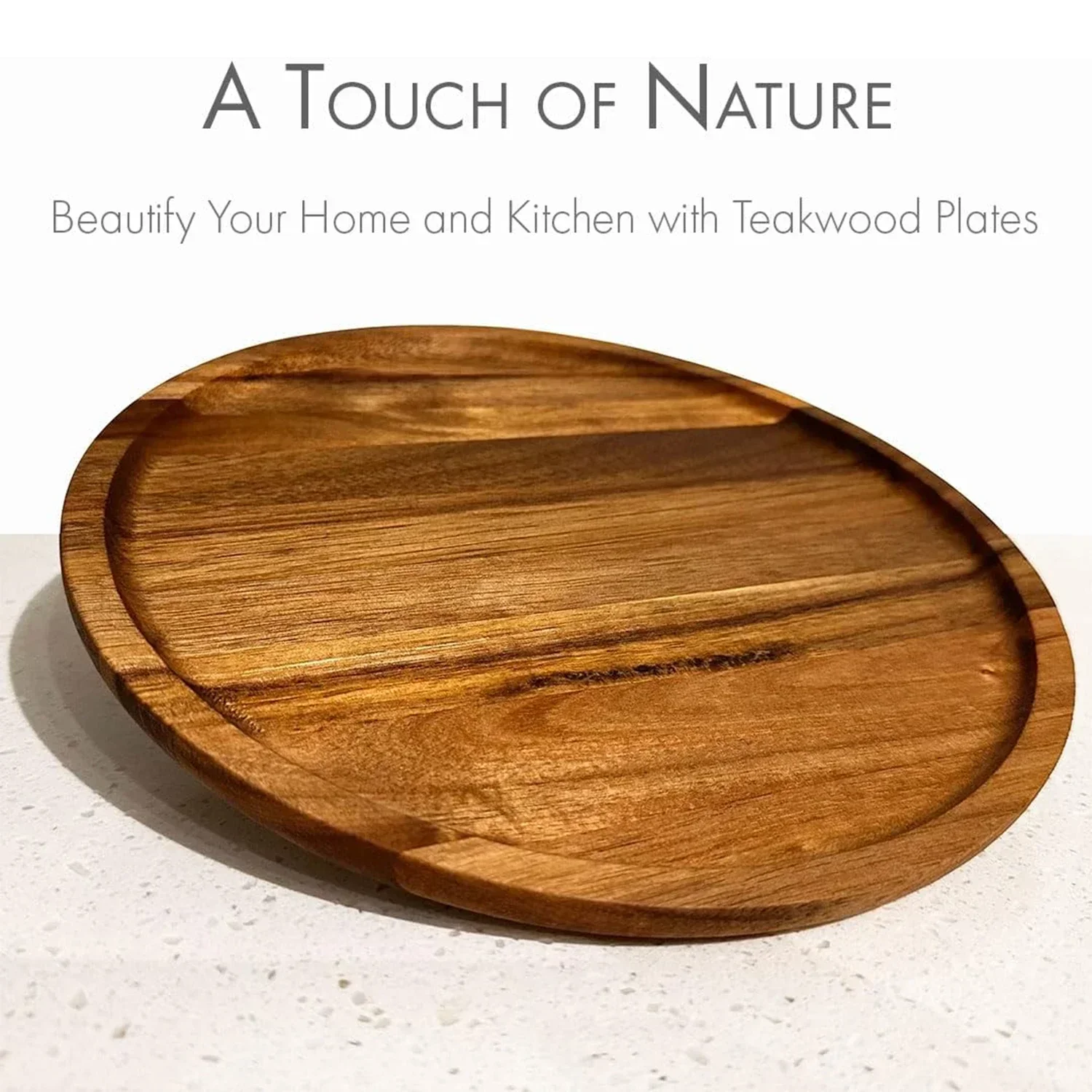 

Round Wood Tray,Acacia Wooden Serving Tray,Serving Platter,Appetizer Charcuterie Board,Tray Organizer for Kitchen/Countertop