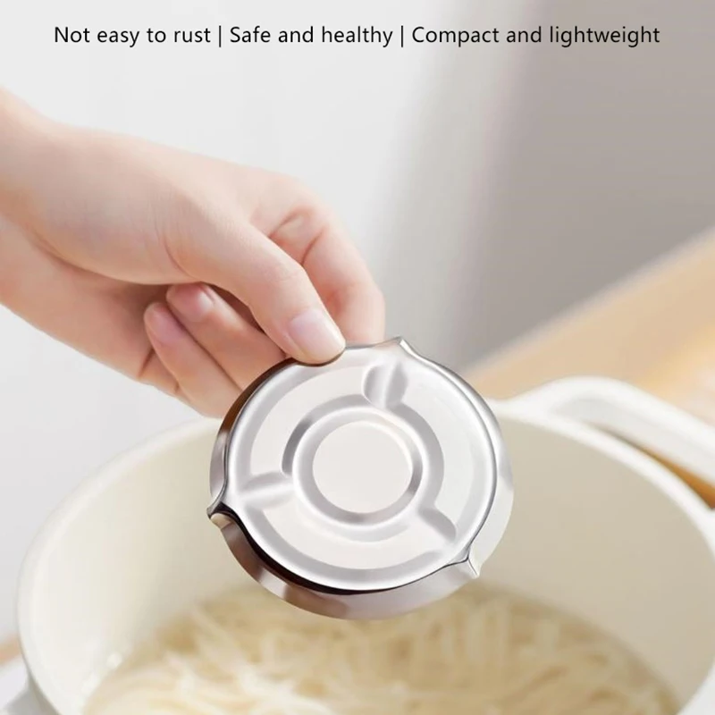 1Pc Stainless Steel Pot Watcher Disc Kitchen Essential Prevent Pasta Soups Milk Boiling Over Boil Control Disc For Home Cookers