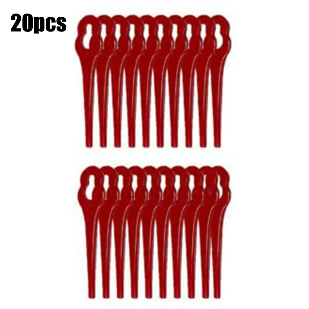 20pcs Plastic Grass Trimmer Blades For IKRA HURRICANE HATI 18 Li Battery Lawn Mower Parts Repalcement Parts Нож Для Триммера 