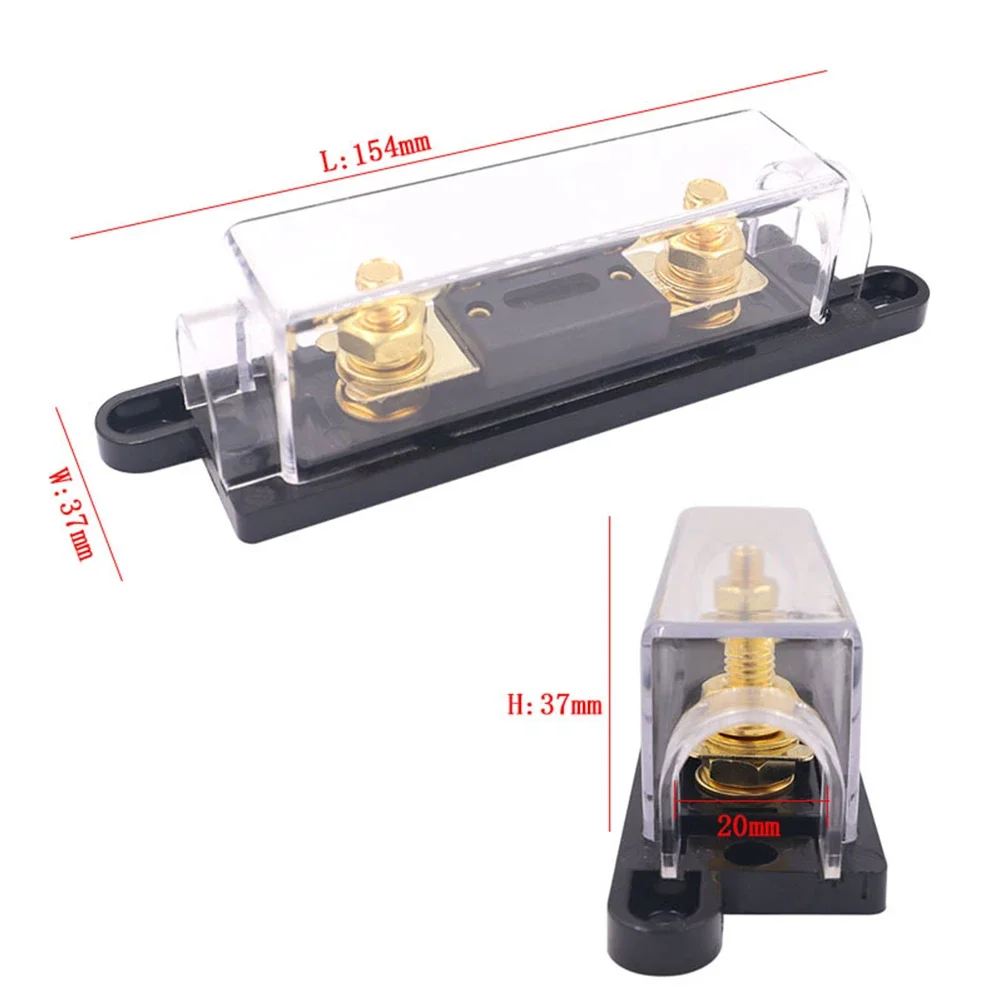 

Car Fuse Holder 100 150 200 250 300A ANL26 OGA Connection Hole Shell Polycarbon Plastic With Fuse Bolt-on Fuse