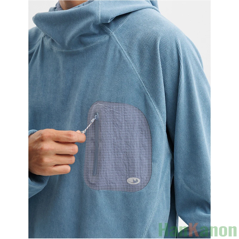 سترة رياضية خارجية خفيفة الوزن وسريعة الجفاف بغطاء للرأس من الصوف بتصميم للجنسين مع خيارات متعددة الألوان للتخييم في الهواء الطلق #3