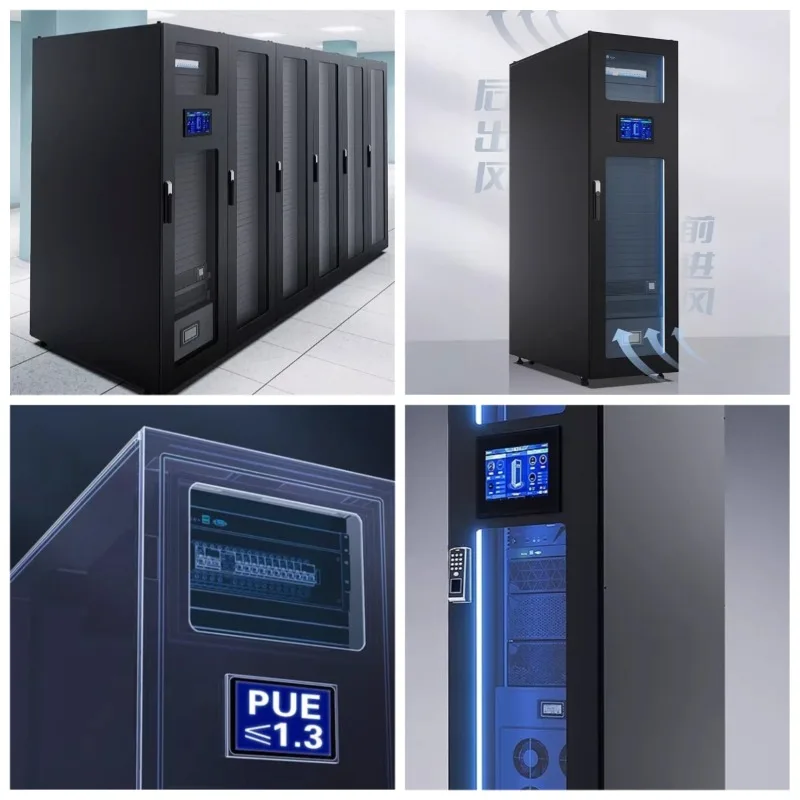 1pcs IDC Modular Data Center Server Rack High Quality Data Center Smart Cabinet Perforated Door Network Cabinet Hexagonal Hole