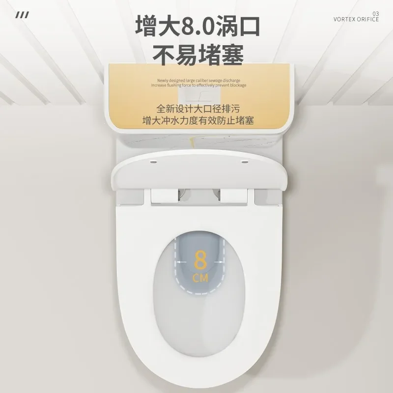 2026 Summer Light Luxury Marble Pattern Gold Line One Piece Ceramic Siphon Floor Drain Large Diameter Ordinary Toilet