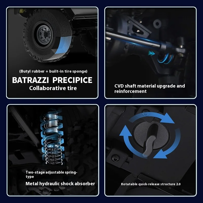 Nieuwe Fms LC80 pro V2 FCX10 1:10 4wd RC Auto Simulatie Land Cruiser Afstandsbediening Simulatie Off-Road Klimmen Voertuig Model Gift