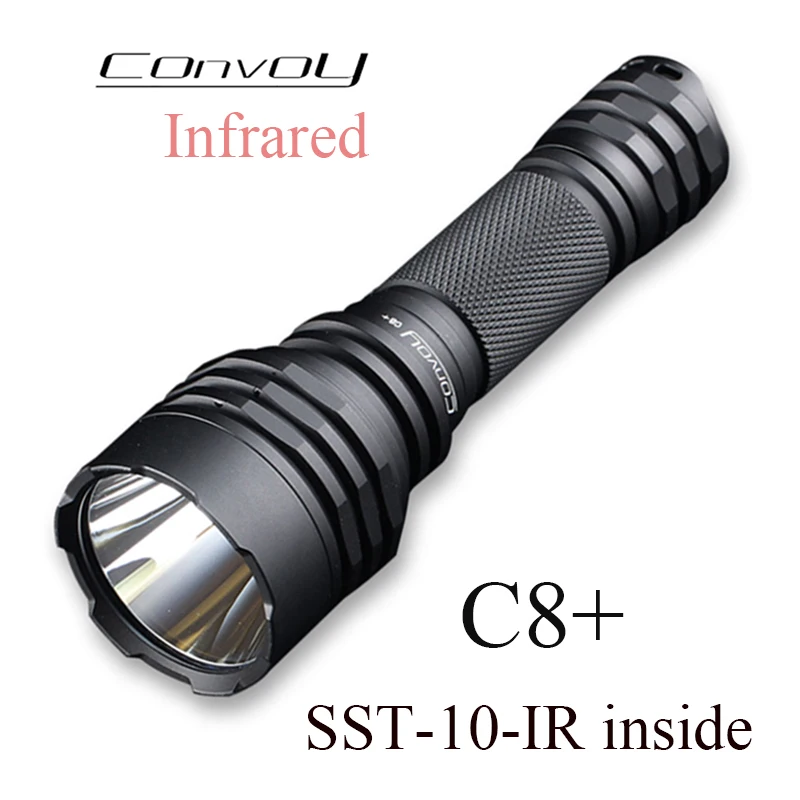 lanterna infravermelha do comboio c8 mais com luz sst10 ir 850nm 940nm 18650 01