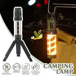 Portable Mosquito Repeller with Camping Light,Rechargeable Magnetic Mosquito Repellent Lamp Fishing Hiking Tools,Tent Lantern