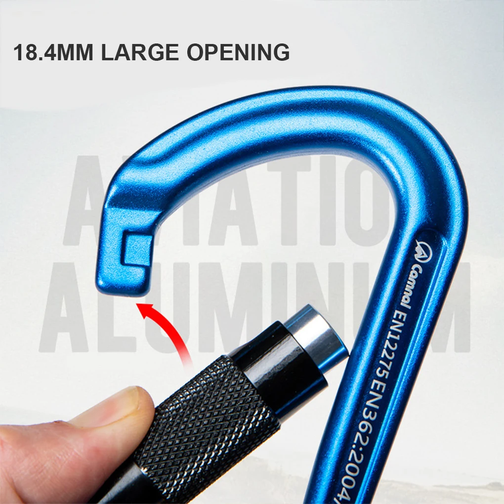 Carabiner Climbing Equipment Wheel Lock Protective Buckle for Hiking Outdoor