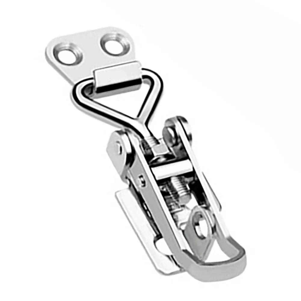 Lever Lock Hasp Stainless Steel Hasp Lock Latch Self-Locking Adjustable 38-50mm Sliding Door Furniture Hardware