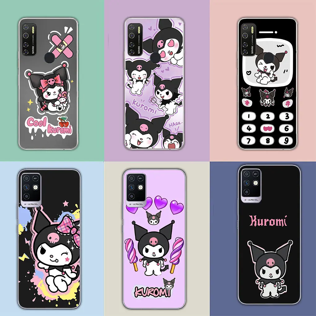 Girl Fashion Cute Kuromi Phone Cover Case for Samsung Galaxy A04 A05 A14 A15 A23 A34 A35 A54 A55 M23 M33 M52 M53 M31 M51 A25