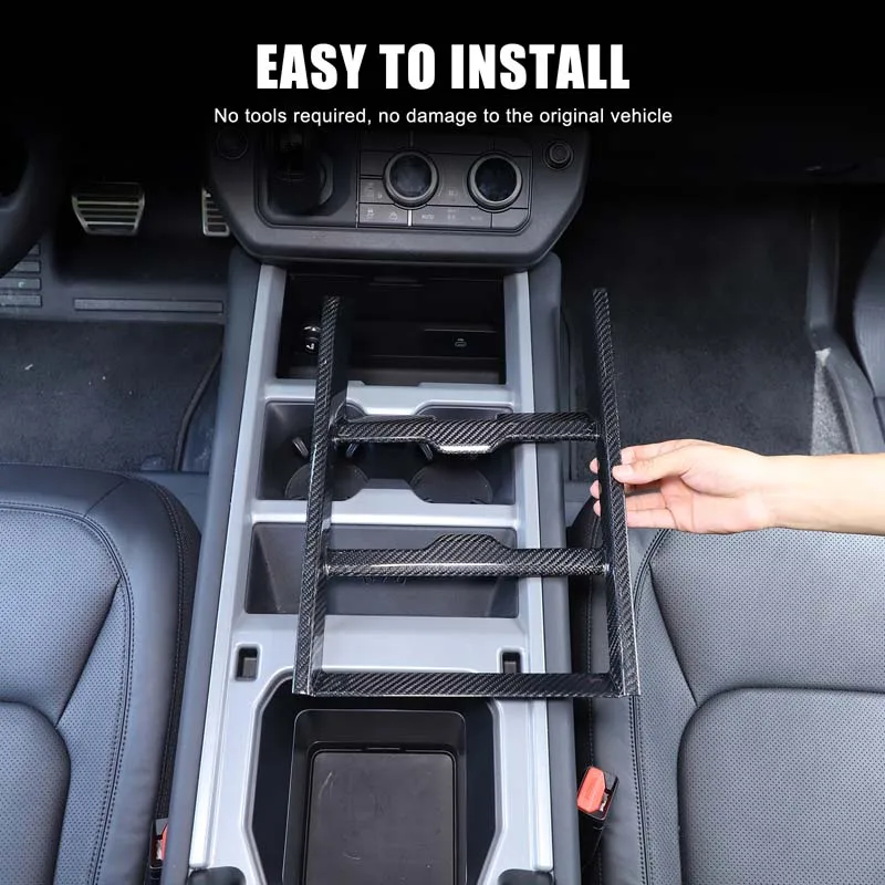 

For Land Rover Defender 90 110 130 2025 Real Carbon Fiber Car Center Control Panel Trim Cover Interior Car Accessories