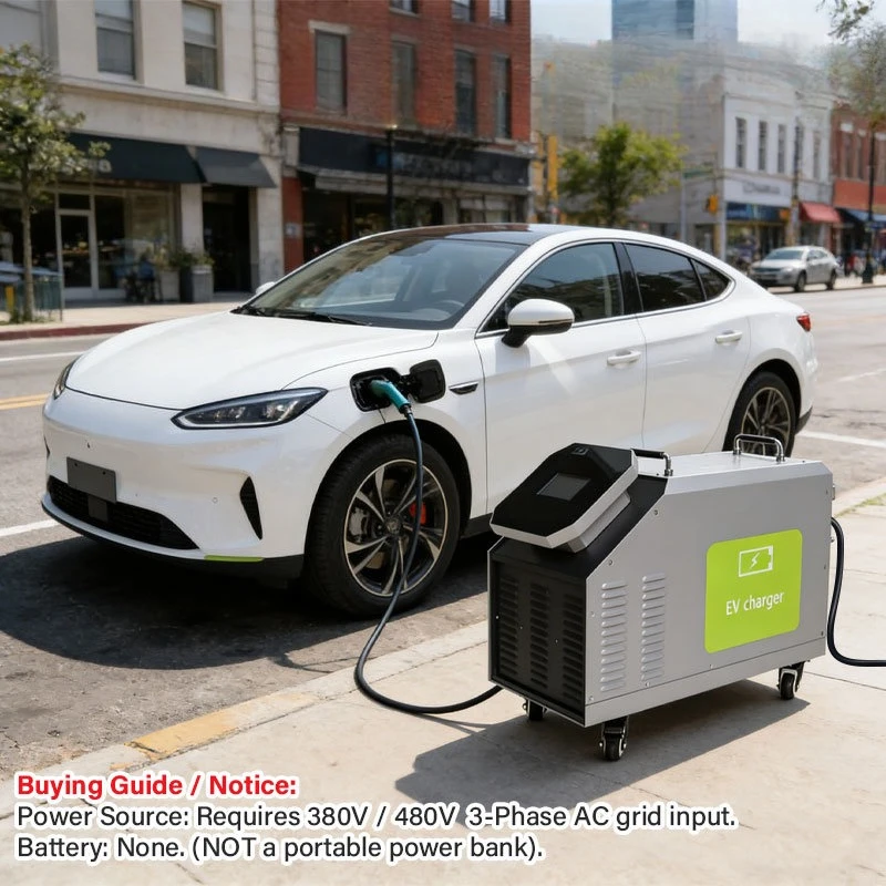 480V 3 Phase AC Power Input 7kW 20kW 30kW 40kW GBT CCS2 Electric Vehicle DC Portable Charging Station Mobile EV Fast Charger