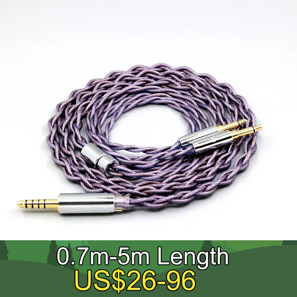 Type2 1.8mm 140 cores litz 7N OCC Headphone Cable For ONKYO SN-1 JVC HA-SW01 HA-SW02 McIntosh Labs MHP1000 3.5mm Pin LN007873