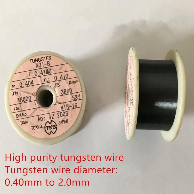 High-purity Tungsten Wire Electrode Wire White Black Tungsten Wire Used for Electric Light Sources Lamps Halogen Tungsten Lamps