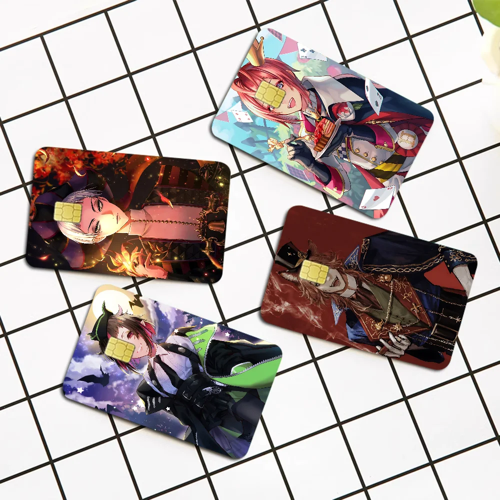 

1pc Anime T-Twisted-Wonderland Cartoon Credit Card Skin Stickers For Bank Card Bus Metro Card Sticker Waterproof Women Gift