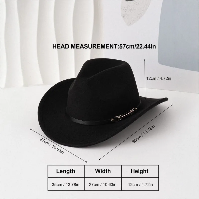 Ladies' top hat personalized leather belt metal rivets square clasp theme party