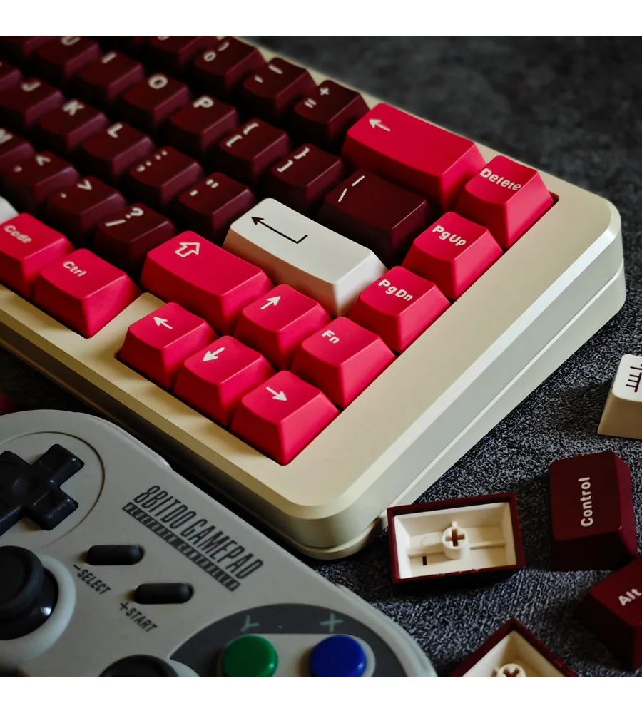 Golden velvet cake keycap ABS two-color original factory highly suitable Wooting made68 magnetic axis mechanical keyboard