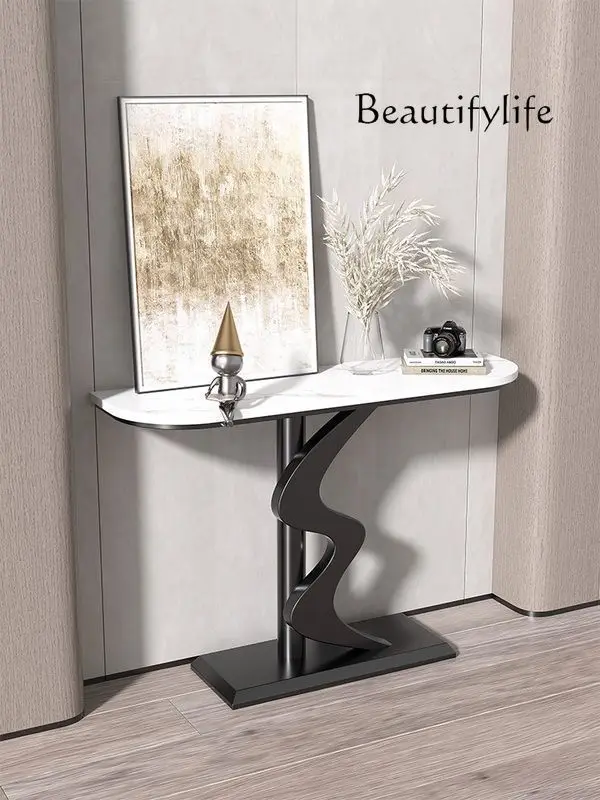 Xuanguantai marble aisle special-shaped art decoration table, living room entry minimalist ultra-narrow end view table