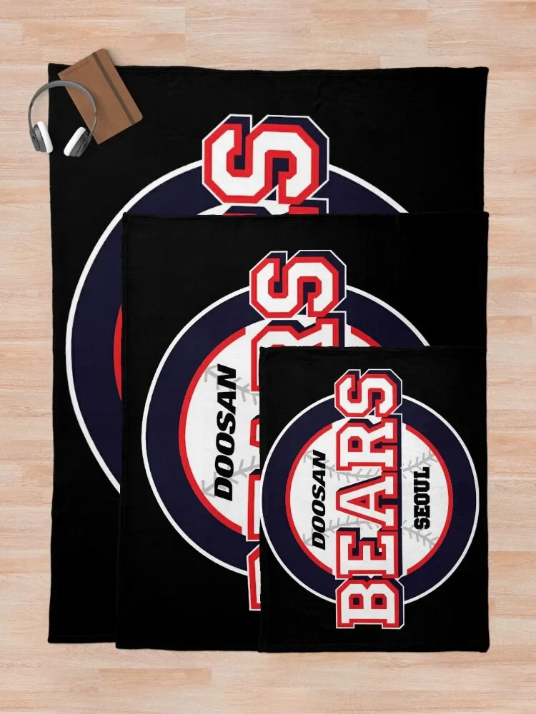 DOOSAN BEARS Throw Blanket Fluffy Shaggy For Sofa Thin Blankets