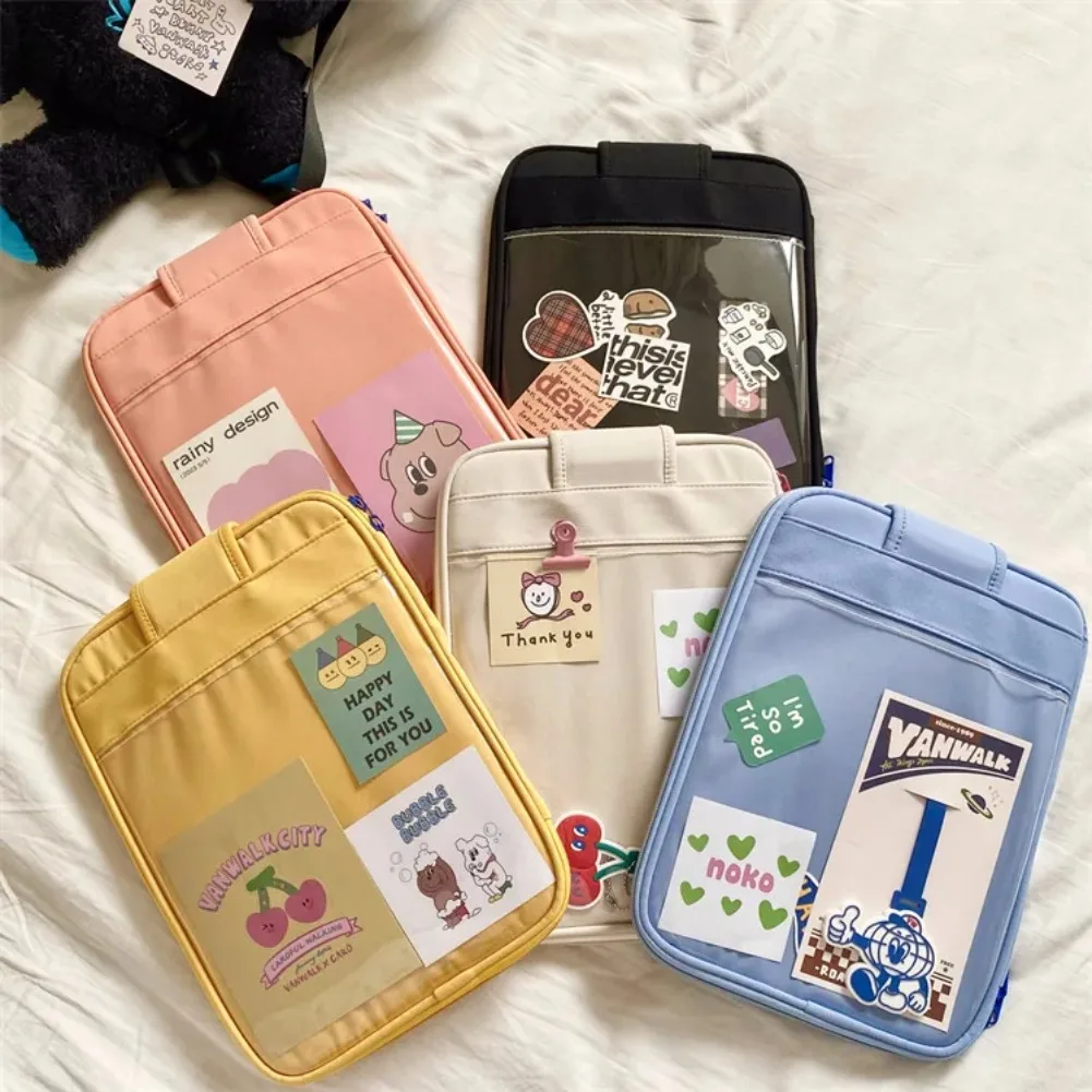 Simple Korean Style Tablet Laptop Bag 11-14 Inch Handbag Pou