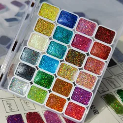 Laser Solid Watercolor Paint 12 Colors 1ML Magic Color Line Painting Stroke Calligraphy Brush Nail  Aquarelle  Art Supplies