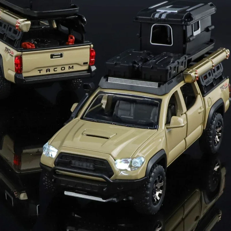 1:32 Tacoma Reise-Geländewagen, Druckguss-Metalllegierung, Modellauto, Sound, Licht, Sammlung, Kinderspielzeug, Geschenke