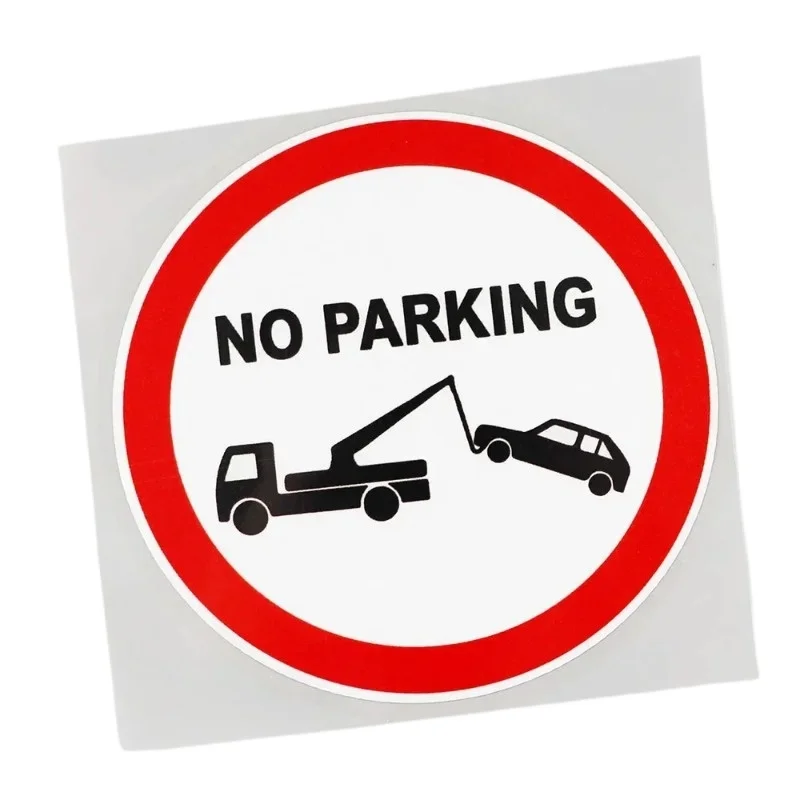No Parking Sign Sticker Waterproof Vinyl Decal for Car Exterior Body Scratch Cover Auto Parts Accessories Decoration