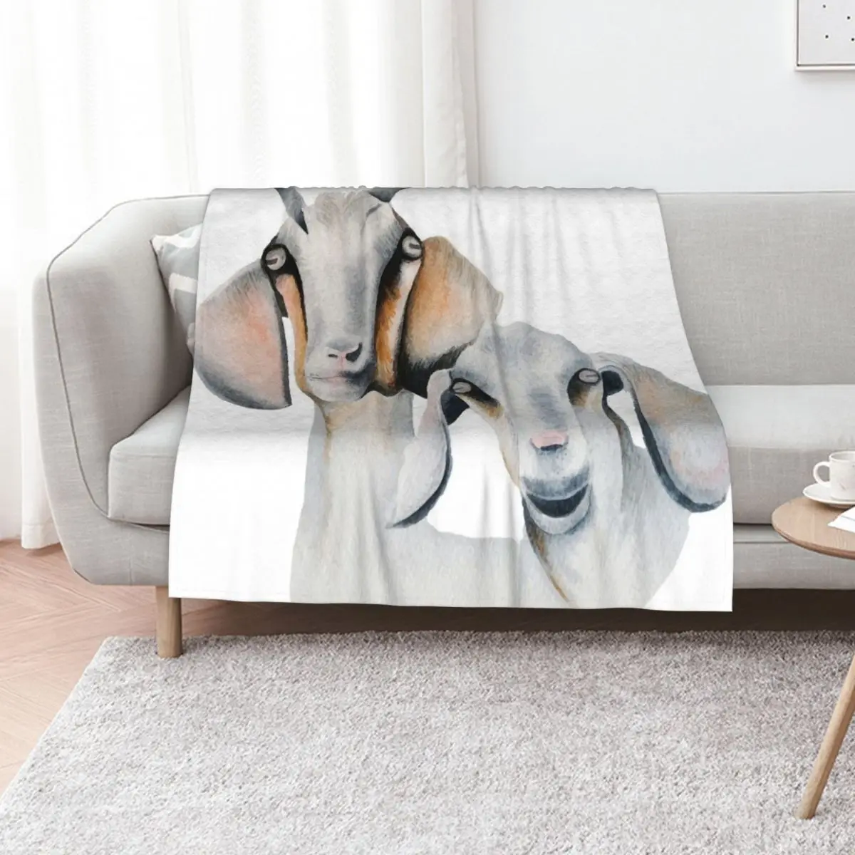 

Goat and goat Throw Blanket Furry cosplay anime Sofa Throw Soft Beds Blankets
