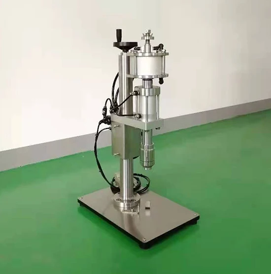 

Small semi automatic aerosol gas filling machine