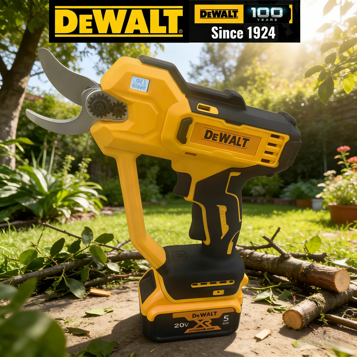 

New DEWALT 20V Battery Brushless Electric Scissors 35MM Cordless Pruning Shears Electric Branches Cutter Digital Display Tools