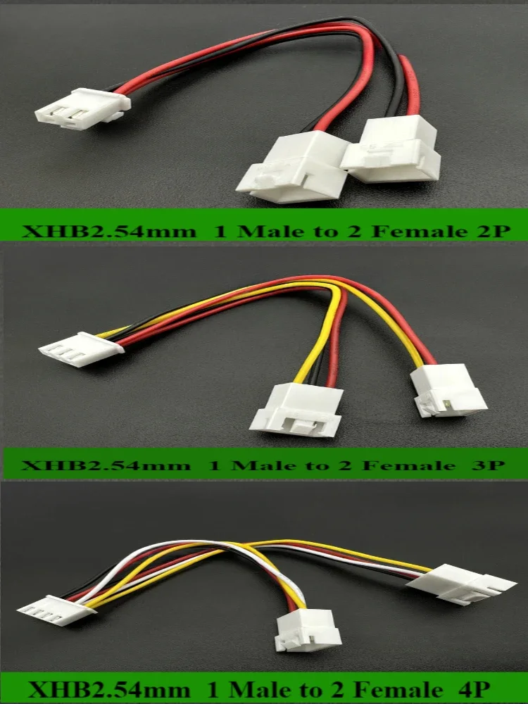 Fan Cable GPU XHB2.54 Mini 2/3/4/5/6Pin 1 To 2 Way CPU 2Pin 3Pin 4Pin PWM Fan Connector Cable Lead Y Splitter Split Two Fan Line