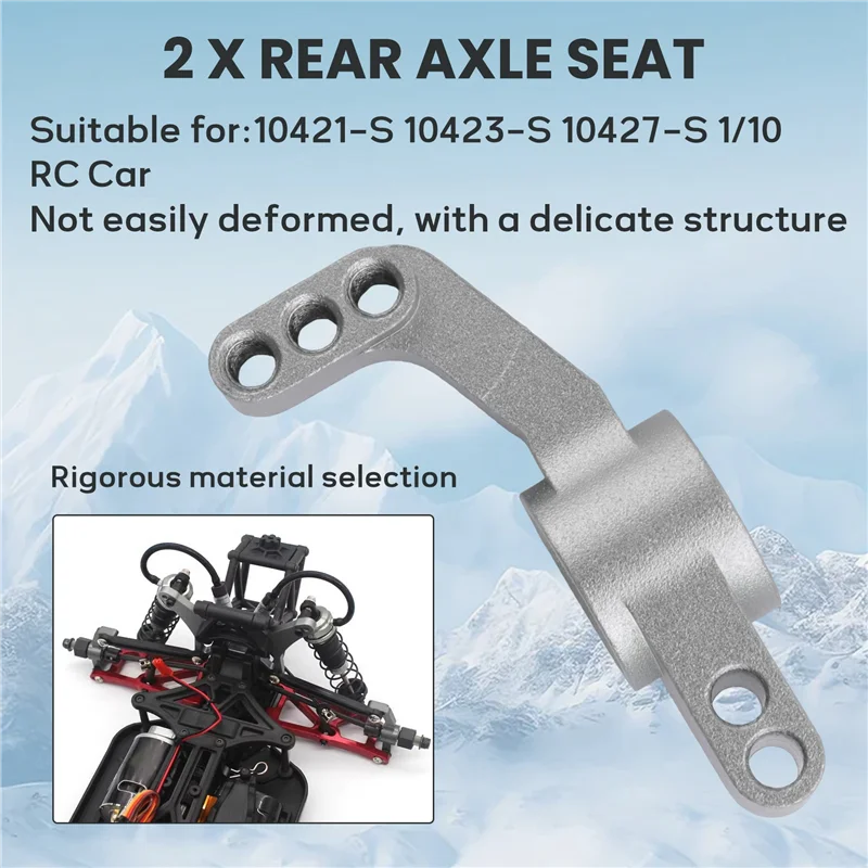 2 pçs metal eixo traseiro assento hub transportadora 7189 para zd racing DBX-10 dbx10 10421-s 10423-s 10427-s 1/10 rc carro atualização Parts-Y44A