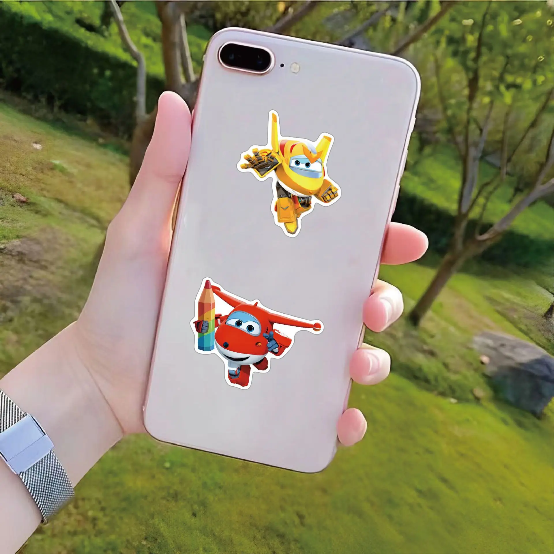 10/50 Uds. Pegatinas de superalas de animación de dibujos animados lindo divertido garabatos calcomanías impermeables juguete para regalo para niños DIY maleta calcomanías para funda de teléfono