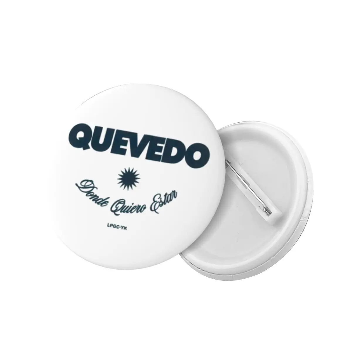 Quevedo Logo Pin Back Buttons for Bags Customizable Spain Music Singer Badges Brooches Pinback