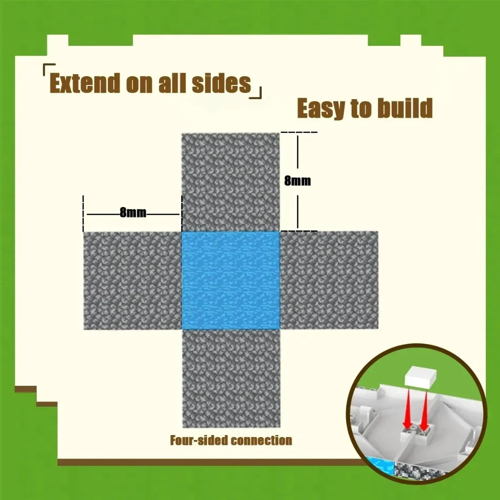 Magnetic Building Blocks Mine World Magnetic Brick Cube Random Cube Base Plate Set Toys Pixel Style Gift for Boys Girl Children