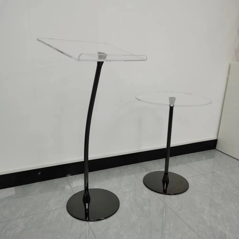 

Black metal church podium bracket transparent acrylic transparent plexiglass display stand