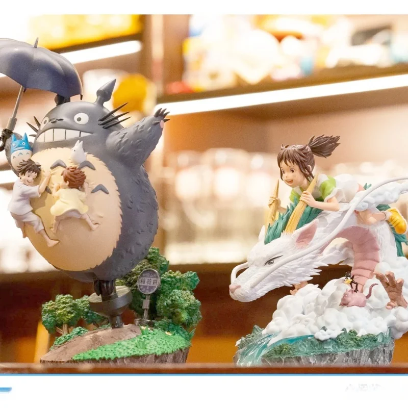 

Totoro with Umbrella Adorable Action Figure - Miyazaki Anime Collectible Model Desktop Decor Gift